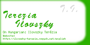 terezia ilovszky business card