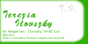 terezia ilovszky business card